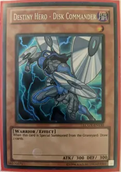 YuGiOh Destiny Hero - Disk Commander Secret Rare LCGX-EN133 NM - Image 1
