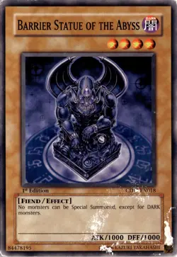 Barrier Statue of the Abyss Effect Monster 1st Edition Cyberdark Impact Yugioh - Image 1