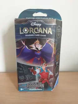Disney Lorcana TCG Rise of the Floodborn Sealed Amber And Sapphire Starter Deck! - Image 1