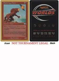 Flametongue Kavu (Brian Kibler - 2002) World Championship PLD CARD ABUGames - Image 1