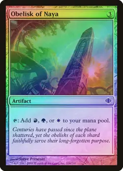 Obelisk of Naya FOIL Shards of Alara PLD Artifact Common MAGIC CARD ABUGames - Image 1