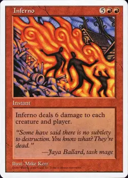Inferno (Portuguese Copyright) 5th Edition PLD Red Rare Error Card CARD ABUGames - Image 1