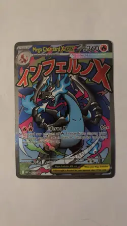 Mega Charizard X EX Pokemon Card Me: Mega Evolution Promo Holo 023 English - Image 1