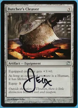 Butcher's Cleaver Innistrad NM Uncommon Artist Signed CARD (s4203) ABUGames - Image 1
