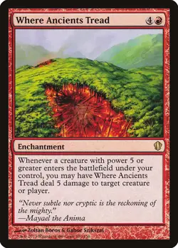 Where Ancients Tread Commander 2013 NM Red Rare MAGIC GATHERING CARD ABUGames - Image 1