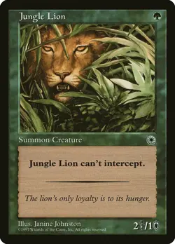 Jungle Lion Portal NM Green Common MAGIC THE GATHERING MTG CARD ABUGames - Image 1