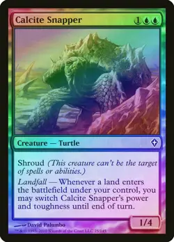 Calcite Snapper FOIL Worldwake PLD Blue Common MAGIC GATHERING CARD ABUGames - Image 1