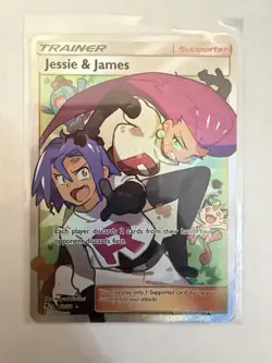 Pokemon TCG Jessie And James Full Art Trainer Card 68/68 Hidden Fates NM 002 - Image 1