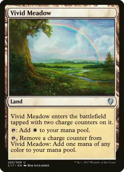 Vivid Meadow Commander 2017 NM Land Uncommon MAGIC THE GATHERING CARD ABUGames - Image 1