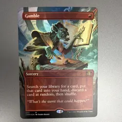 Wizards of the Coast Gamble Foil Borderless Sorcery Dominaria Remastered Rare - Image 1