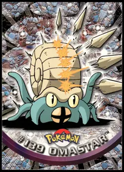 Pokemon 2000 Topps TV Animation Edition Series 3 #139 Omastar Blue Logo - Image 1