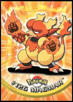 Pokemon 2000 Topps TV Animation Edition Series 3 #126 Magmar Blue Logo - Image 1