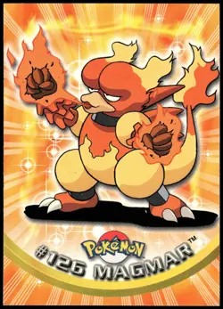 Pokemon 2000 Topps TV Animation Edition Series 3 #126 Magmar Blue Logo - Image 1