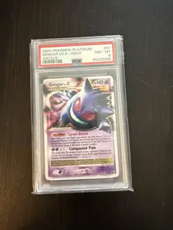 2009 POKEMON PLATINUM ARCEUS #97 GENGAR LV.X-HOLO PSA 8 - Image 1