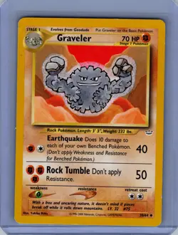 Pokemon Neo Revelation #30/64 Graveler Moderately played - Image 1