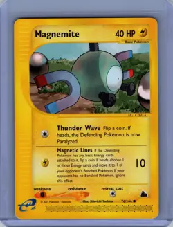 Pokemon Skyridge #076/144 Magnemite Near Mint or Better - Image 1