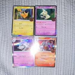 Pokemon TCG SVP Black Star Promo Holo Pikachu Mimikyu Houndstone Houndoom - Image 1