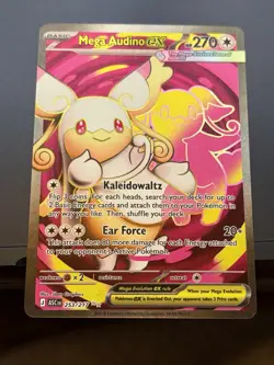 Pokemon TCG Mega Audino EX 253/217 Full Art Ultra Rare Near Mint Condition - Image 1