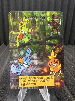 hoennie star #283 - Energy Holo Pokiebubies Rocketbubies Fan Art- Pokemon - Image 1
