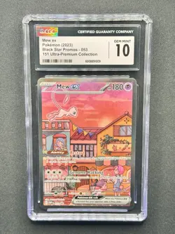 CGC 10 GEM MINT Mew Ex SVP053 ALTERNATE ART HOLO 151 UPC PROMO Pokemon Card - Image 1