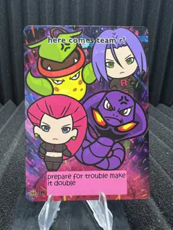 here comes team r! #289 - Energy Holo Pokiebubies Rocketbubies Fan Art- Pokemon - Image 1