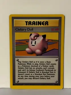 Clefairy Doll Rare Base Set 070/102 NM Pokemon Fast Ship - Image 1