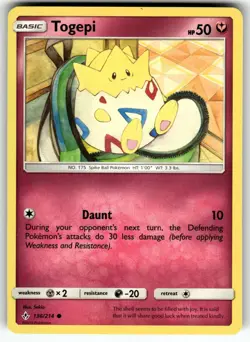 Togepi 136/214 Common Unbroken Bonds Pokemon Near Mint - Image 1