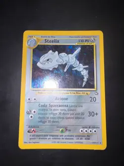Pokemon Steelix 15/111 Neo Genesis Rara Holo Unlimited Wizards ITA Carte Vintage - Image 1