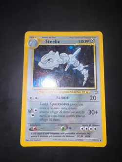 Pokemon Steelix 15/111 Neo Genesis Rara Holo Unlimited Wizards ITA Carte Vintage - Image 2