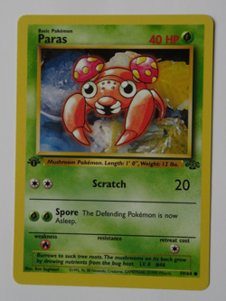 POKEMON RARE 1st EDITION JUNGLE ,, PARAS ,, 59/64 .1999 - Image 1