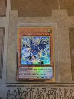 YUGIOH ELEMENTAL HERO STRATOS MAGO-EN004 GOLD 1ST ED NM - Image 1