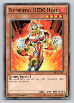 Elemental HERO Heat - SDHS-EN005 - Common - 1st Edition Yugioh - Image 1