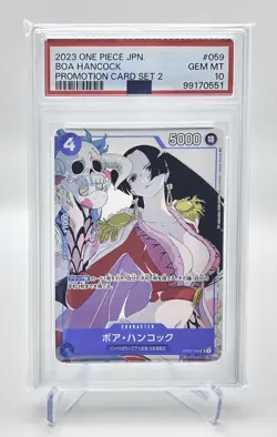 2023 ONE PIECE JAPANESE PROMOS PROMOTION CARD SET 2 #059 BOA HANCOCK PSA 10 - Image 1