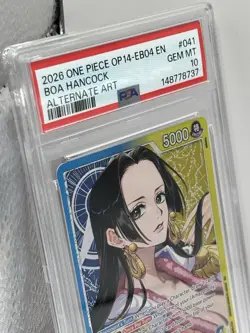 One Piece CCG Boa Hancock OP14-041 Alt Art Leader - English - PSA 10 - Image 3