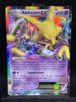Alakazam EX 25/124 XY Fates Collide Full Art Holo Rare Pokemon Card NM/M - Image 1