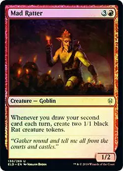 Mad Ratter FOIL Throne of Eldraine NM Red Uncommon MAGIC GATHERING CARD ABUGames - Image 1