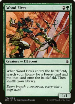 Wood Elves Commander Anthology NM Green Common MAGIC GATHERING CARD ABUGames - Image 1