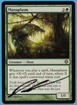 Manaplasm Shards of Alara NM Green Rare Artist Signed CARD (s4763) ABUGames - Image 1
