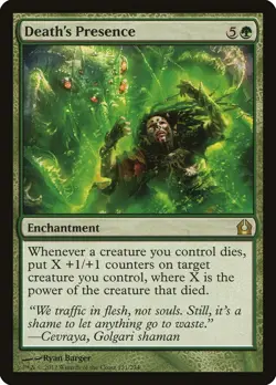 Death's Presence Return to Ravnica NM Green Rare MAGIC GATHERING CARD ABUGames - Image 1