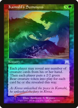 Kamahl's Summons FOIL Onslaught HEAVILY PLD Green Uncommon MAGIC CARD ABUGames - Image 1