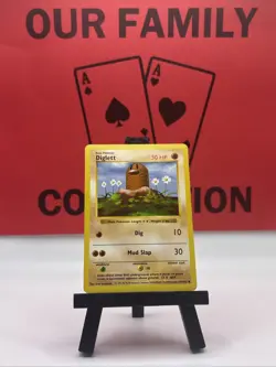 Shadowless Diglett 47/102 Common Base Set Pokemon Card LP - Image 1