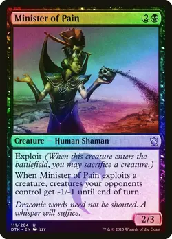 Minister of Pain FOIL Dragons of Tarkir PLD Black Uncommon MTG CARD ABUGames - Image 1
