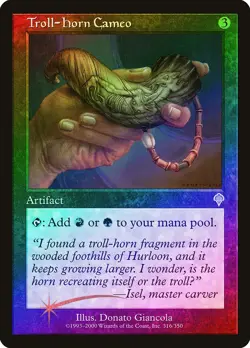 Troll-Horn Cameo FOIL Invasion PLD Artifact Uncommon MAGIC MTG CARD ABUGames - Image 1