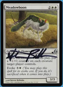 Meadowboon Morningtide NM White Uncommon Artist Signed CARD (s2032) ABUGames - Image 1