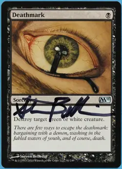 Deathmark Magic 2011 / M11 NM Black Uncommon Artist Signed CARD (s1971) ABUGames - Image 1