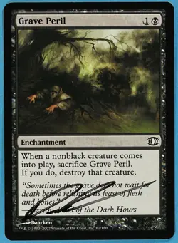 Grave Peril Future Sight NM Black Common Artist Signed CARD (s4772) ABUGames - Image 1