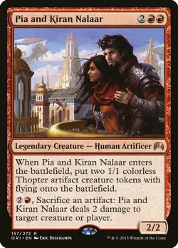 Pia and Kiran Nalaar Magic Origins NM Red Rare MAGIC GATHERING CARD ABUGames - Image 1