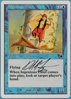 Ingenious Thief Starter 1999 NM Blue Common Artist Signed CARD (s2368) ABUGames - Image 1
