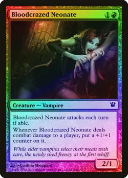 Bloodcrazed Neonate FOIL Innistrad PLD Red Common MAGIC MTG CARD ABUGames - Image 1