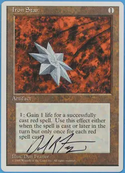 Iron Star 4th Edition NM Artifact Uncommon Artist Signed CARD (s2437) ABUGames - Image 1